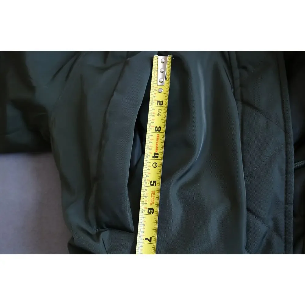 UNIVERSAL THREAD Winter Coat Women Large Green Chunky Cinched Waist Drawstring - Picture 7 of 16